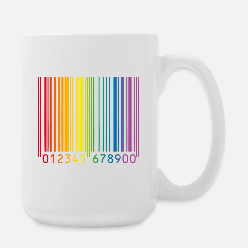 Schwuler Barcode - Große Tasse 440 ml - Weiß