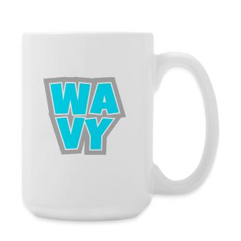 WAVY - locker, cool und immer im Flow. - Große Tasse 440 ml - Weiß - Rechts