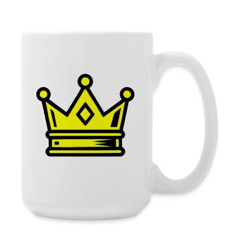 Symbole de la couronne - Grande tasse 440 ml - blanc - Droite