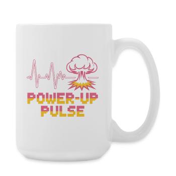 Power Up Pulse Pop Culture Rétro Jeu vidéo - Grande tasse 440 ml - blanc - Droite