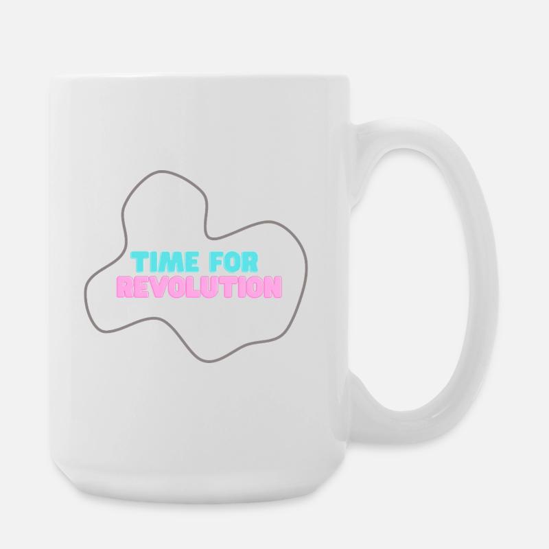 Neo-Typotype: Time for Revolution - Large Mug 440 ml - white