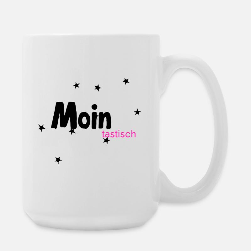 MOINtastic Neon Pink Lettering - Large Mug 440 ml - white