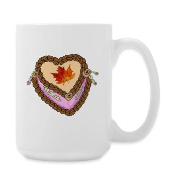 Autumn Creamals Heart Sweet - Large Mug 440 ml - white - Right