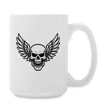 Skull with wings - Large Mug 440 ml - white - Right