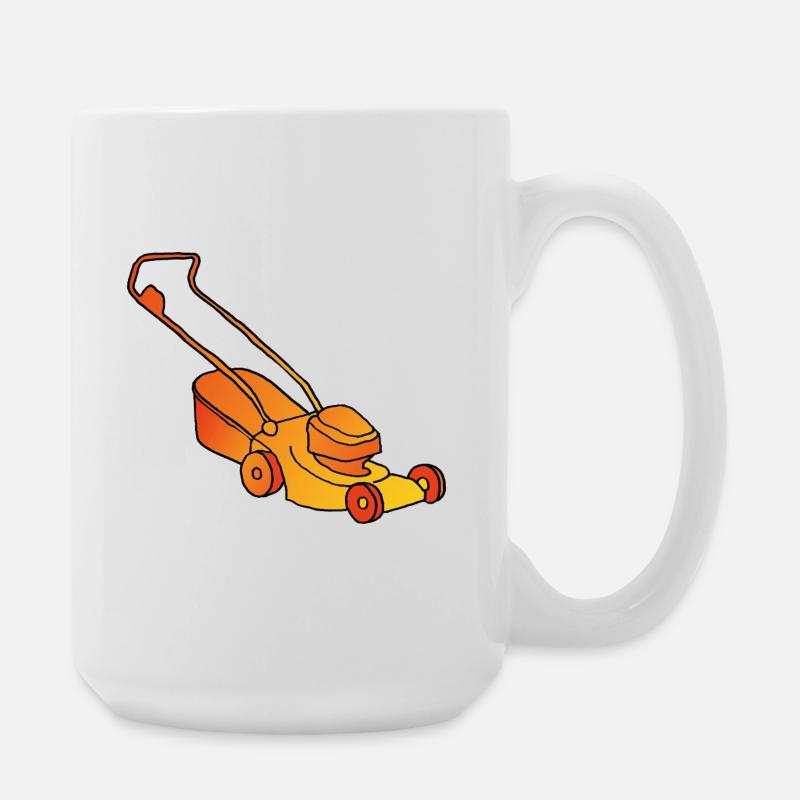 lawnmower - Large Mug 440 ml - white
