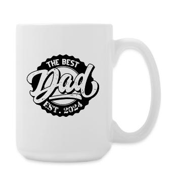 The Best Dad EST 2024 - Große Tasse 440 ml - Weiß - Rechts