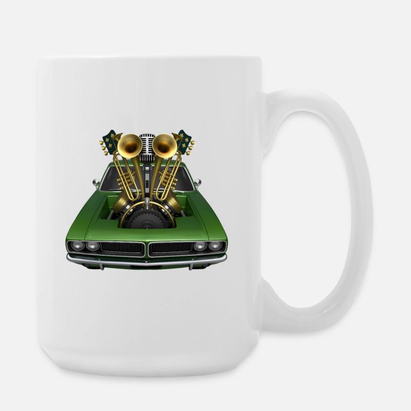 BRASS BAND - sound & vision - Large Mug 440 ml - white
