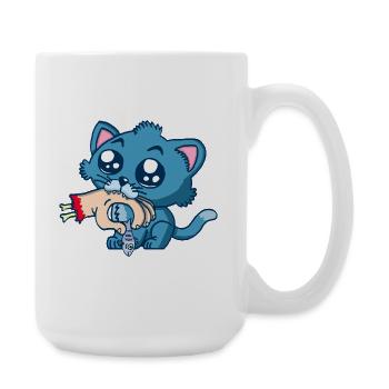 Gourmet kitten - Large Mug 440 ml - white - Right