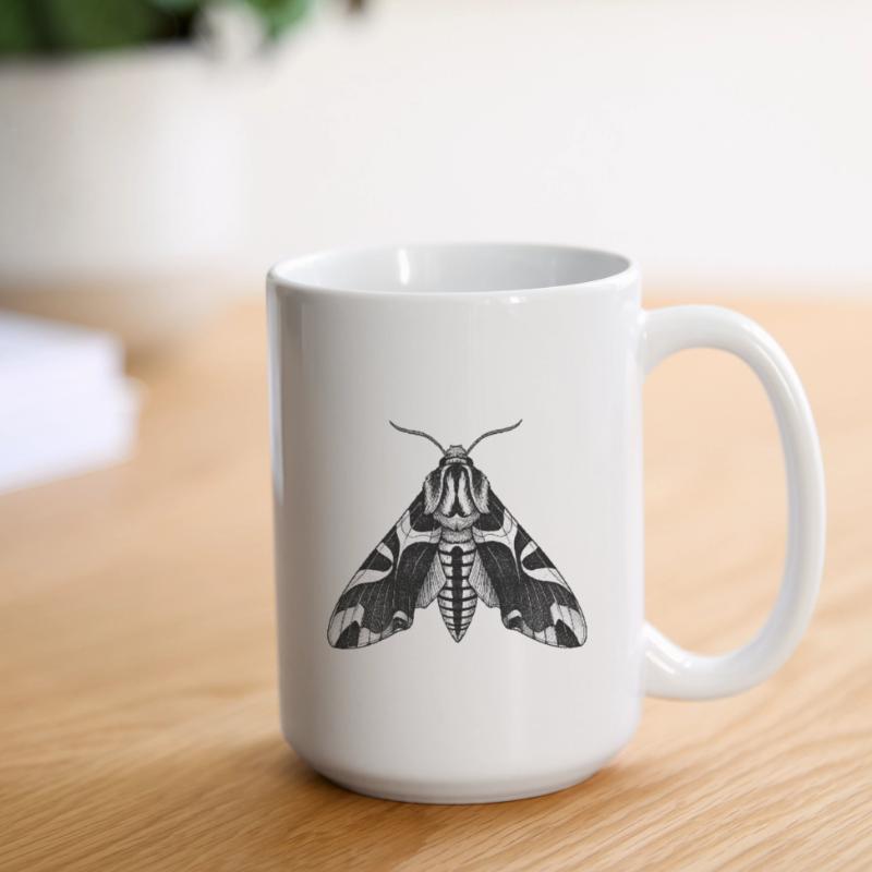 Moth Shadow Pattern Moth Black Moth Large Mug 440 ml