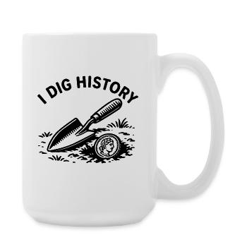 Ich mag das Geschichts-Metall-Detektionsabenteuer - Große Tasse 440 ml - Weiß - Rechts