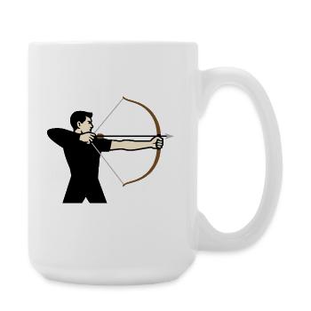 Archer déterminé - Grande tasse 440 ml - blanc - Droite