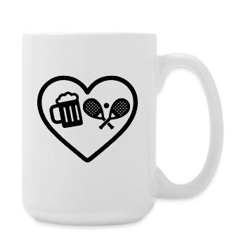 Bière Heart Padel - Grande tasse 440 ml - blanc - Droite