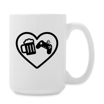 Heart Gaming Bier - Große Tasse 440 ml - Weiß - Rechts