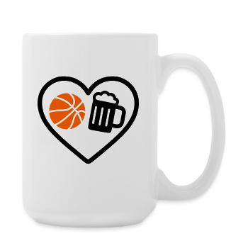 Bière Heart Basket - Grande tasse 440 ml - blanc - Droite