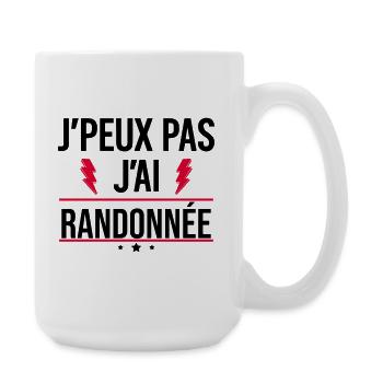 J’peux pas j’ai randonnée Humour Nature - Grande tasse 440 ml - blanc - Droite