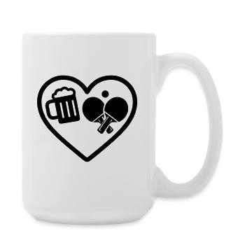 Humour Heart Beer Ping Pong - Grande tasse 440 ml - blanc - Droite