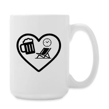 Heart Beer Guesthouse Humor - Large Mug 440 ml - white - Right