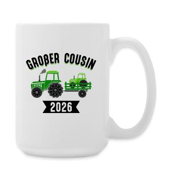 Annonce du bébé grossesse du grand cousin en 2026 - Grande tasse 440 ml - blanc - Droite