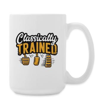 Classically Trained Manual Car Driver Pedals - Large Mug 440 ml - white - Right