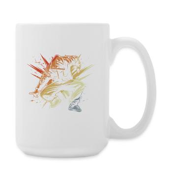 Breakdancer Drawing Vintage - Large Mug 440 ml - white - Right