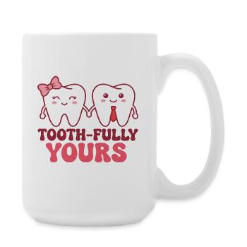 Couple Dental Assistant Dentist - Large Mug 440 ml - white - Right