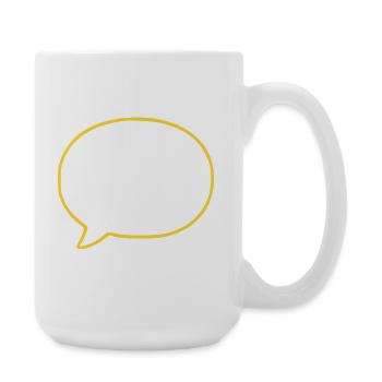 Personalize your own speech bubble comic - Large Mug 440 ml - white - Right