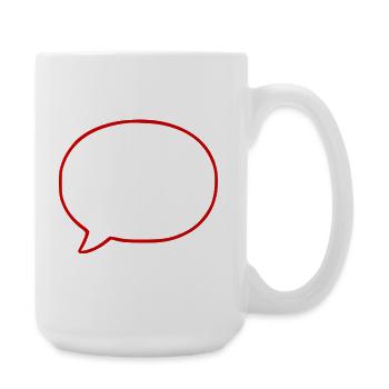 Personalize your own speech bubble comic - Large Mug 440 ml - white - Right