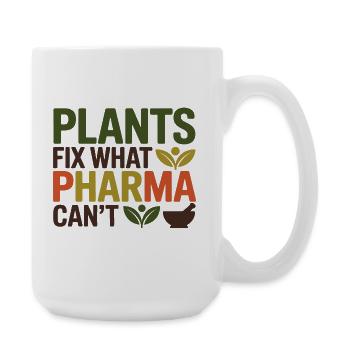 Herbalist Plants Fix What Pharma Can't Profession - Large Mug 440 ml - white - Right