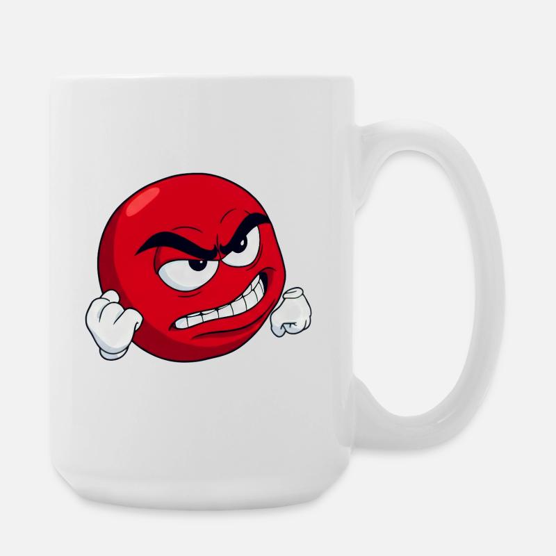 [Dein Text] Personalisiere es - Angry Meme Motiv - Große Tasse 440 ml - Weiß