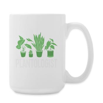 Plantologist Funny Plant Lover Flower - Large Mug 440 ml - white - Right