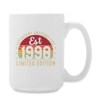 28. Jubiläum – Vintage-Geschenk 1998 - Große Tasse 440 ml - Weiß - Rechts