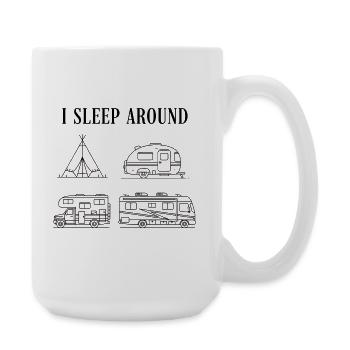 Je dors sur le camping-car de road trip - Grande tasse 440 ml - blanc - Droite