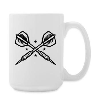 Dartpfeile Symbol - Große Tasse 440 ml - Weiß - Rechts
