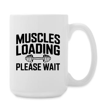 Muscle Building: Muscles Loading - Large Mug 440 ml - white - Right