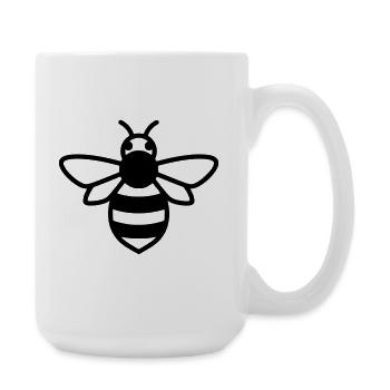 Bee Outline Drawing - Large Mug 440 ml - white - Right