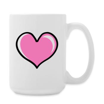 Heart Love - Large Mug 440 ml - white - Right