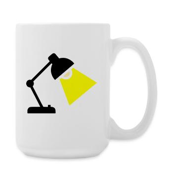 Schreibtischlampe Licht Idee - Große Tasse 440 ml - Weiß - Rechts