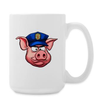 Policeman Pig - Large Mug 440 ml - white - Right