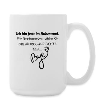 Ruhestand Design - Große Tasse 440 ml - Weiß - Rechts