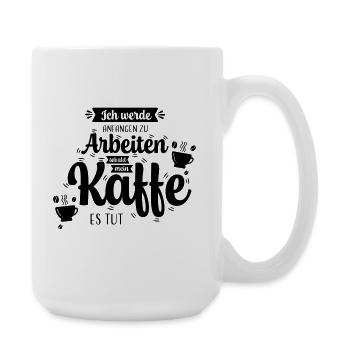Kaffee_Spruch - Large Mug 440 ml - white - Right