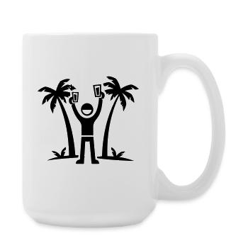 Party Vacation Island Drinking - Large Mug 440 ml - white - Right