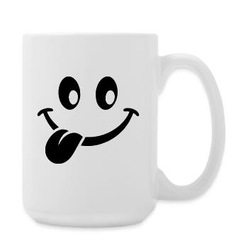 smilie - Große Tasse 440 ml - Weiß - Rechts