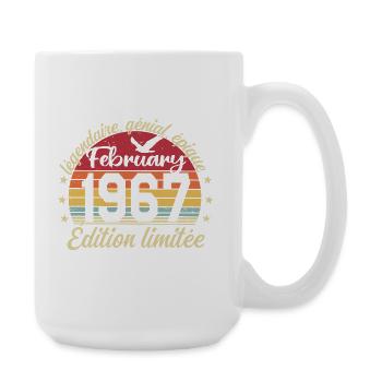 February 1967 Birthday February 1967 Retro 1967 - Large Mug 440 ml - white - Right
