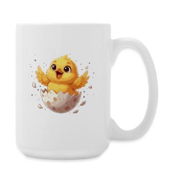 Chicks from the Egg – Happy Departure - Large Mug 440 ml - white - Right