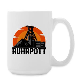 Klassisches Ruhrpott Hoodie, Shirt, Tassen Design - Große Tasse 440 ml - Weiß - Rechts