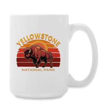 Bisons de buffle du parc national de Yellowstone - Grande tasse 440 ml - blanc - Droite