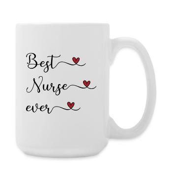 Nurse - best nurse - Large Mug 440 ml - white - Right