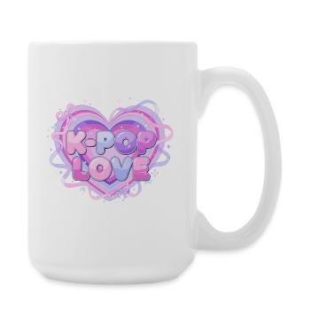 K-Pop Love Herz-Pastell - Große Tasse 440 ml - Weiß - Rechts