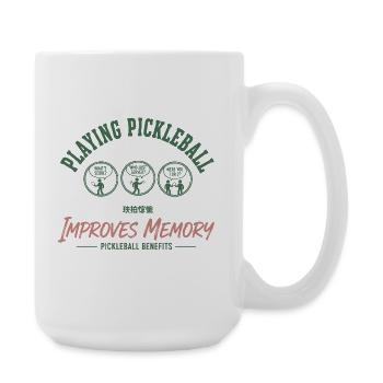 Pickleball, lustiger Spieler, Pickle Ball spielt Liebe. - Große Tasse 440 ml - Weiß - Rechts