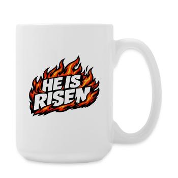 Il est Ressuscité Flammes Vintage - Grande tasse 440 ml - blanc - Droite